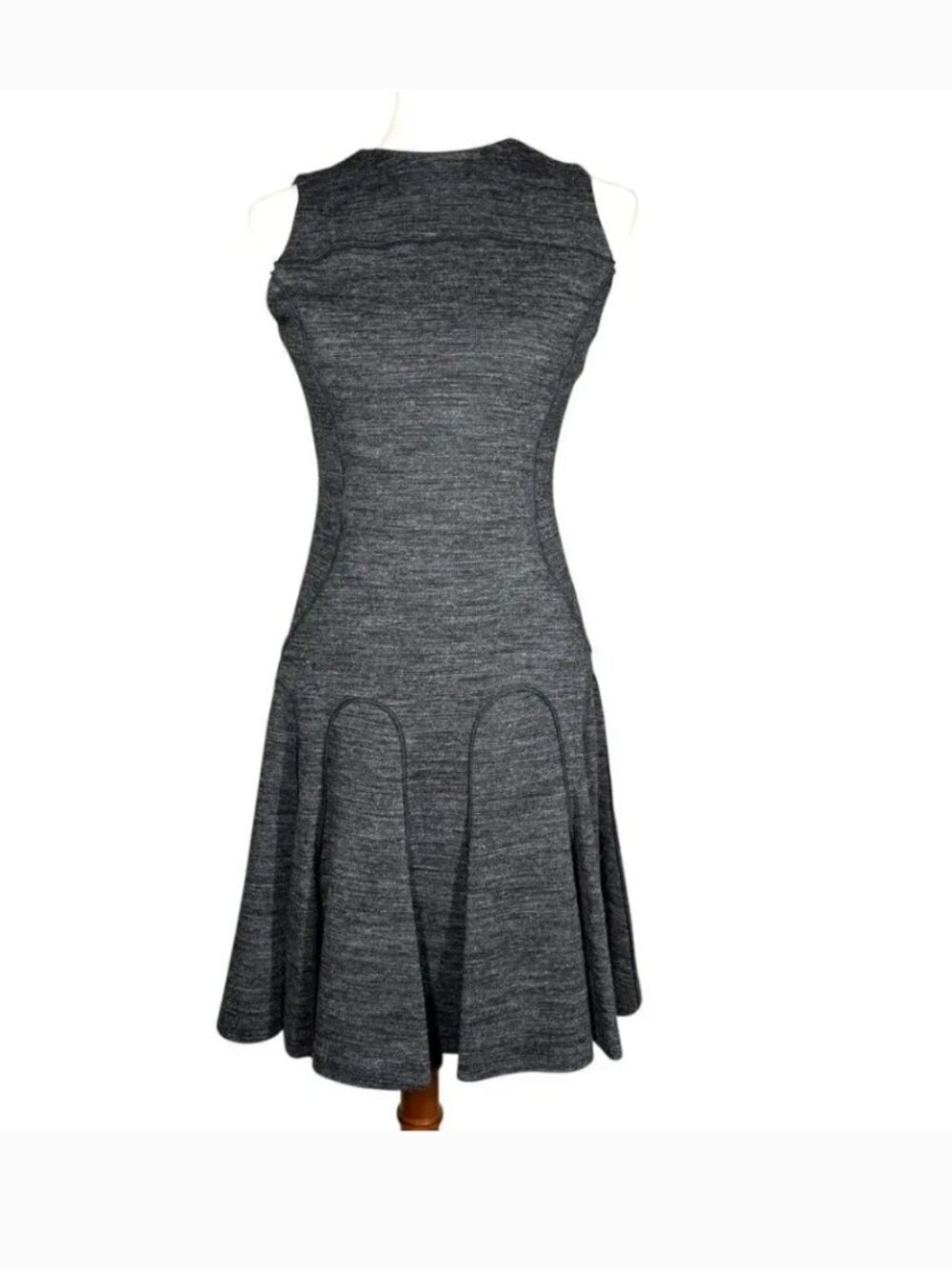 Derek Lam 10 Crosby Sleeveless Ponte A-line Dress in Gray Small